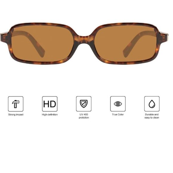 Trendy rectangular sunglasses - Picture 6 of 7